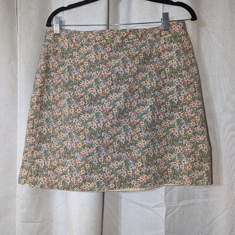 Y2K American Eagle Floral Skirt Cotton